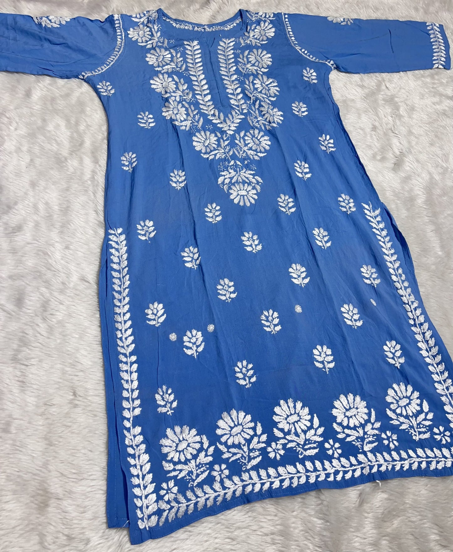 Handwork Chikankari Modal Fabric Kurti