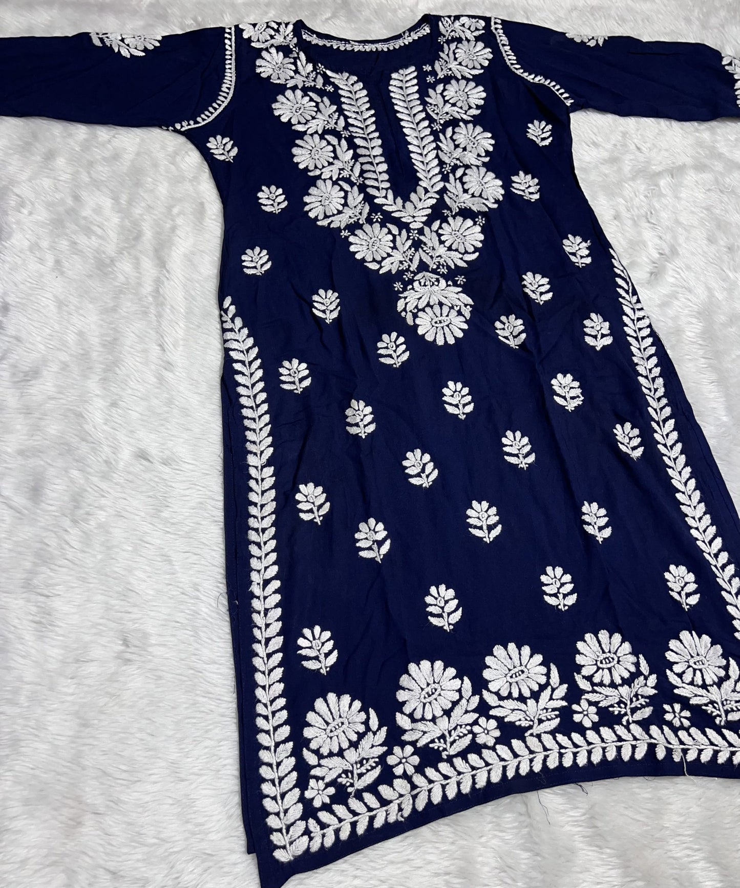 Handwork Chikankari Modal Fabric Kurti