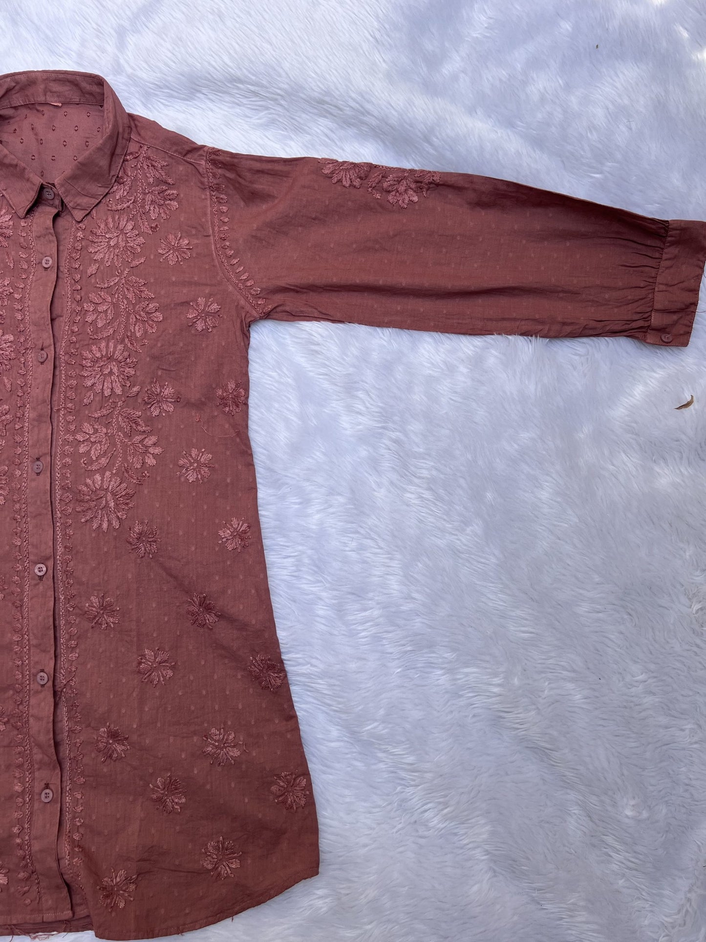 Handwork Chikankari Dobby Cotton Shirt