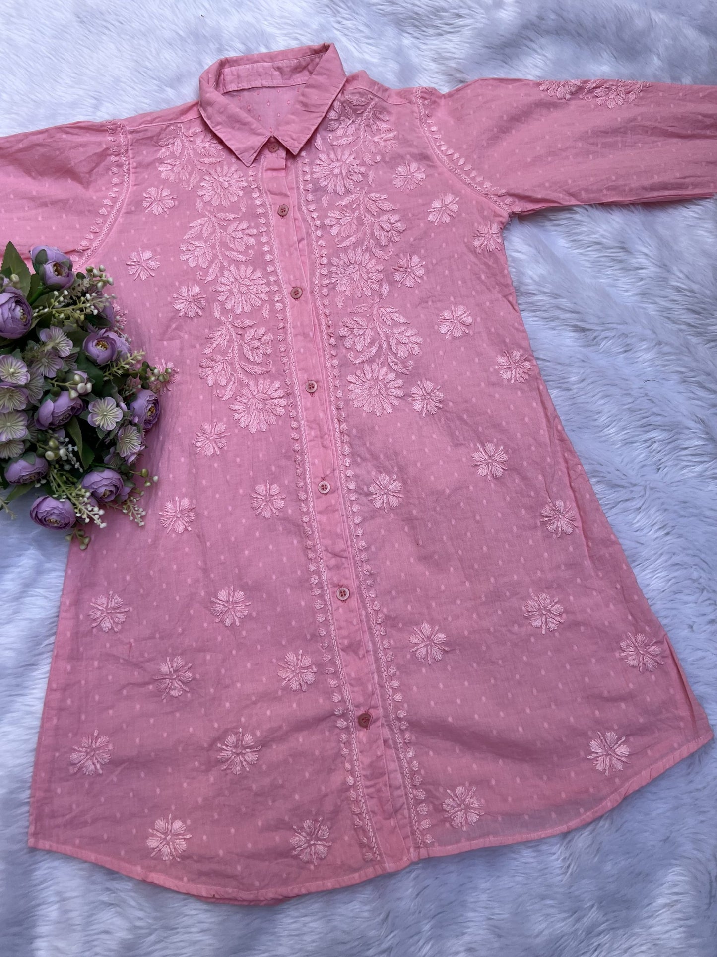 Handwork Chikankari Dobby Cotton Shirt