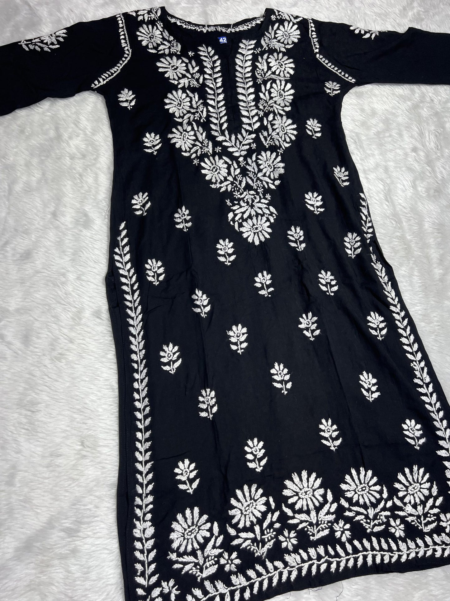 Handwork Chikankari Modal Fabric Kurti